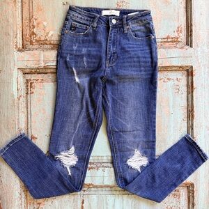 KanCan Estilo Distressed Skinny High Rise Vintage Slim Jeans Women’s Size 24